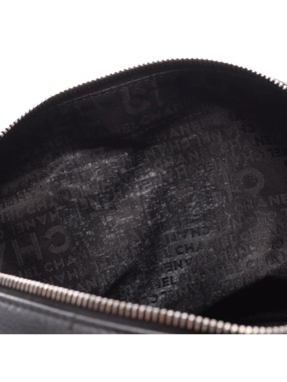 Chanel Chocolate Bar Black Caviar Leather Boston